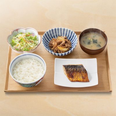 塩さば牛小鉢定食